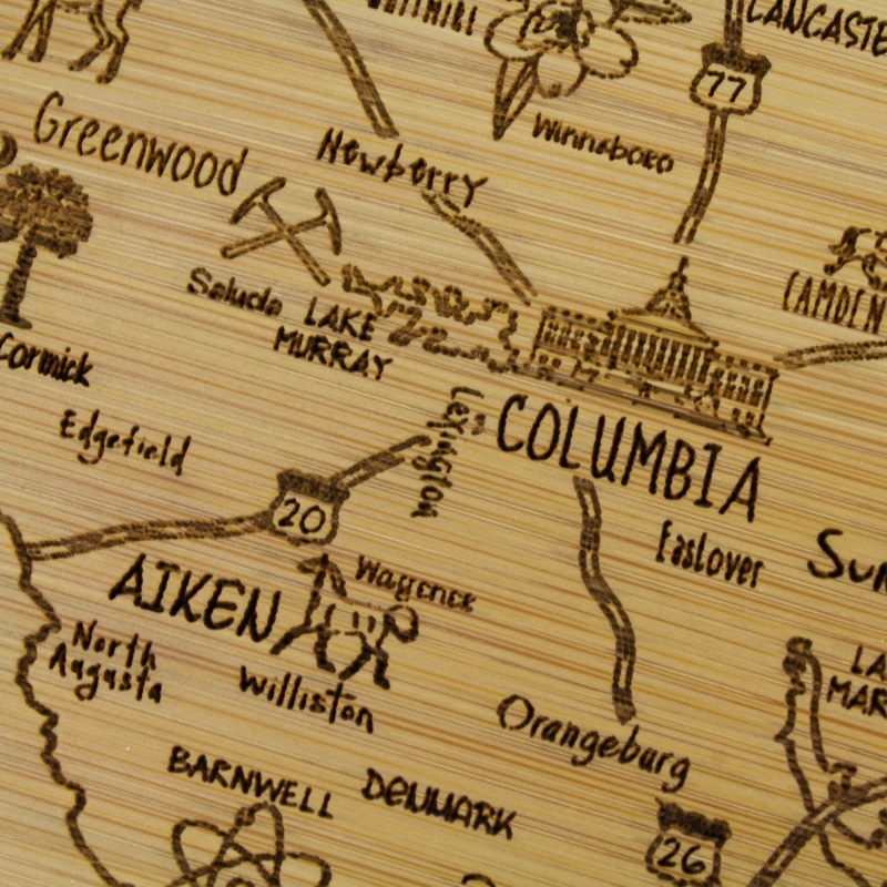 Custom A Slice of Life South Carolina Serving & Cutting Board with your company logo - 2