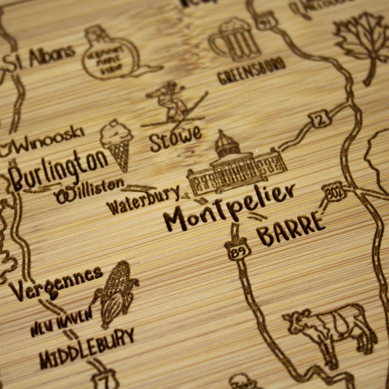 Custom A Slice of Life Vermont Serving & Cutting Board with your company logo - 3