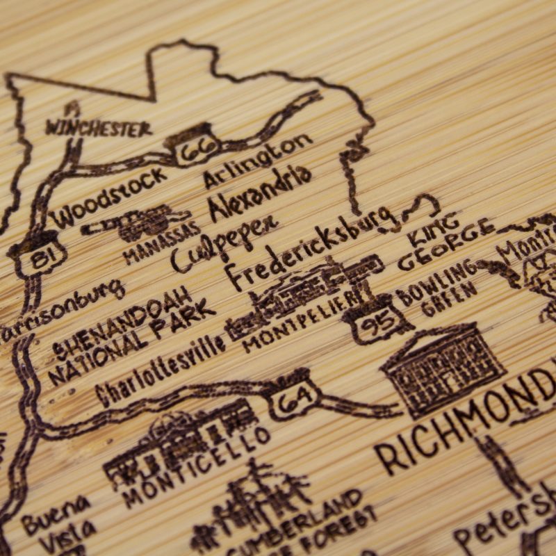 Custom A Slice of Life Virginia Serving & Cutting Board with your company logo - 2