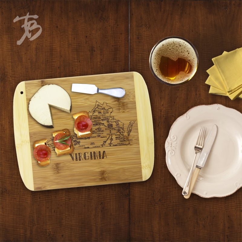 Custom A Slice of Life Virginia Serving & Cutting Board with your company logo - 3