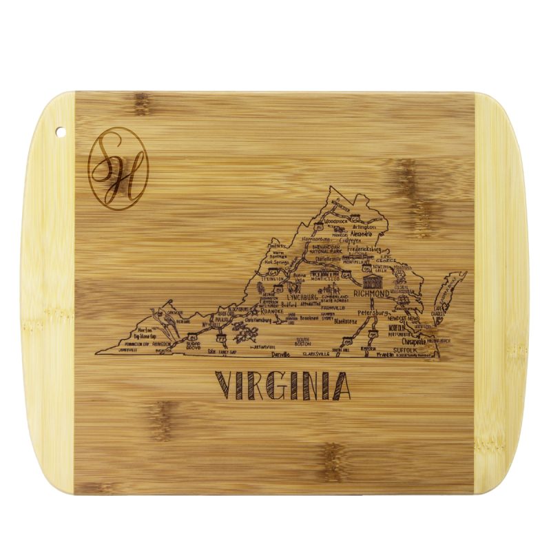 Custom A Slice of Life Virginia Serving & Cutting Board with your company logo