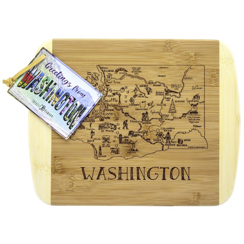 Custom A Slice of Life Washington Serving & Cutting Board with your company logo - 1