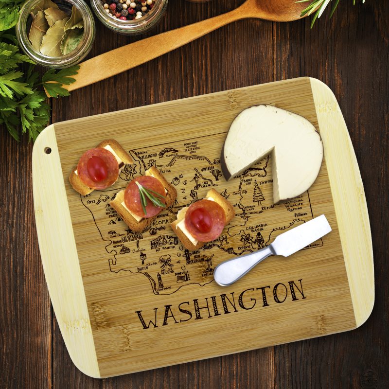 Custom A Slice of Life Washington Serving & Cutting Board with your company logo - 4