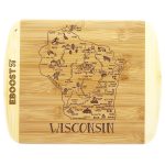 Custom A Slice of Life Wisconsin Serving & Cutting Board with your company logo