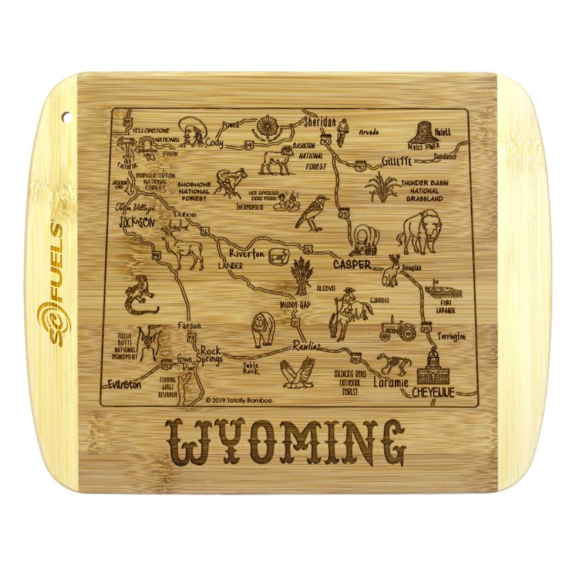 Custom A Slice of Life Wyoming Serving & Cutting Board with your company logo