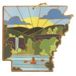 Custom Arkansas State Shaped Serving & Cutting Board w/Artwork by Summer Stokes with your company logo