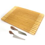 Custom BergHoff Bamboo 3Pc Rectangular Two-Toned Board Set/Aaron Probyn Cheese Knives with your company logo