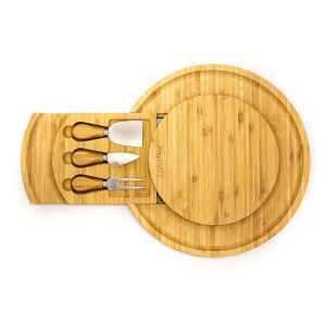 Custom BergHoff Bamboo 4Pc Multi-Level Cheese Board Set