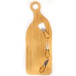 Custom BergHoff Bamboo 4Pc Paddle Cheese Board Set