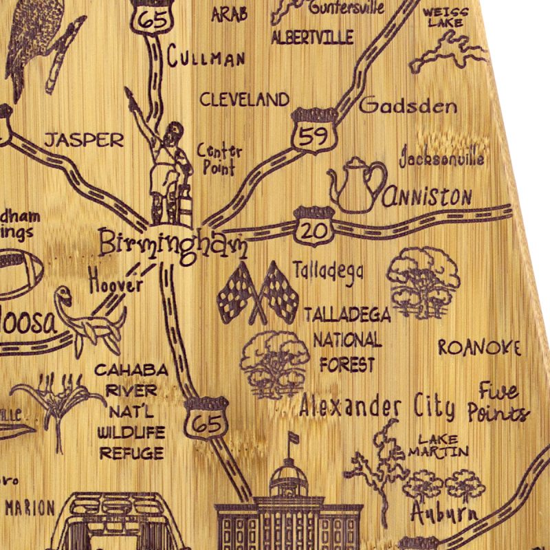 Custom Destination Alabama Cutting & Serving Board with your company logo - 4