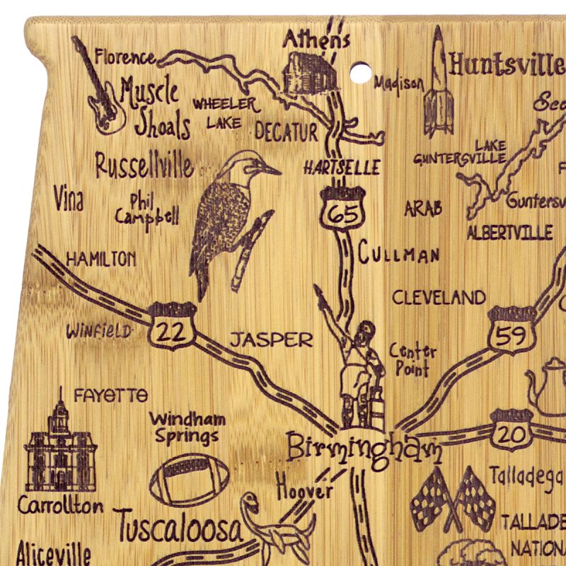 Custom Destination Alabama Cutting & Serving Board with your company logo - 5