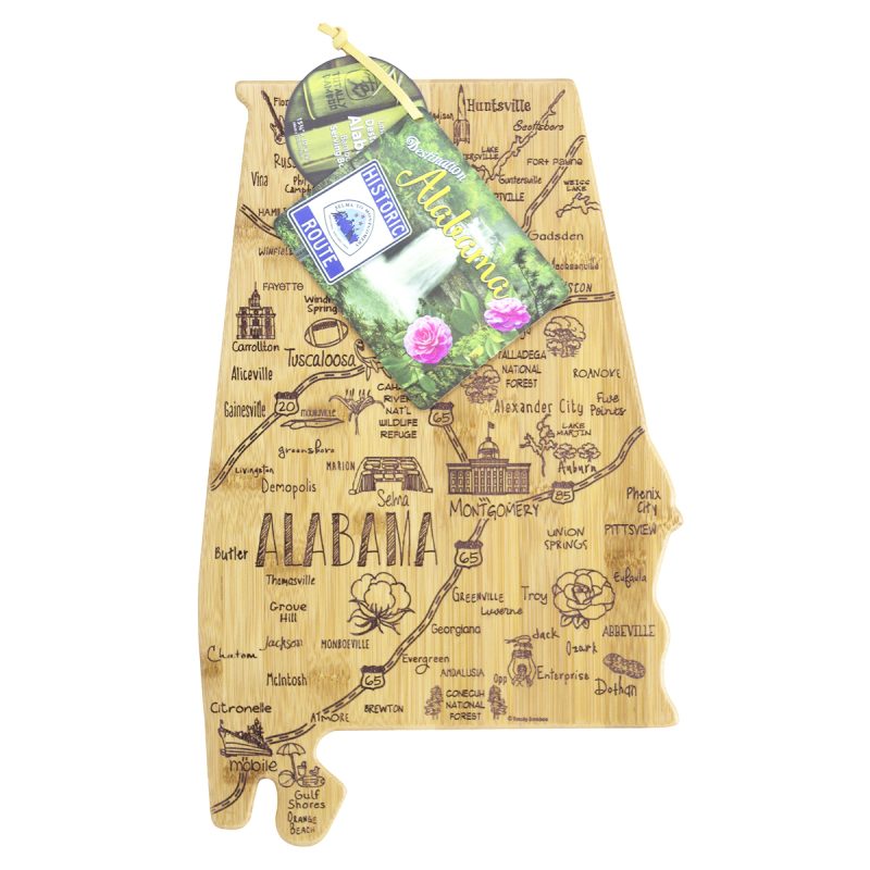 Custom Destination Alabama Cutting & Serving Board with your company logo - 8