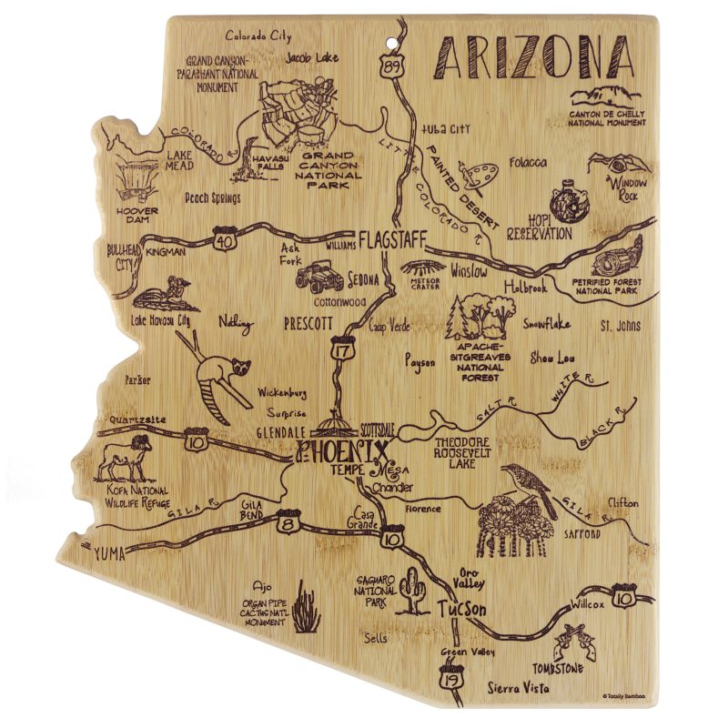 Destination-Arizona-Cutting-Serving-Board-20-8076 Custom Destination Arizona Cutting & Serving Board with your company logo