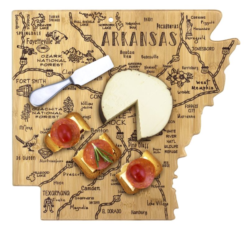 Custom Destination Arkansas Cutting & Serving Board with your company logo - 2