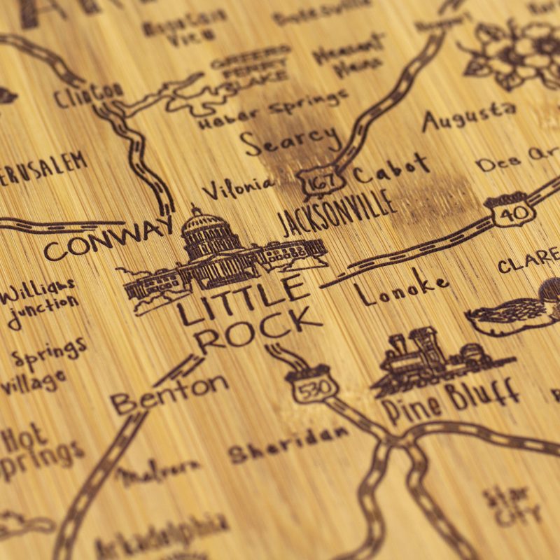 Custom Destination Arkansas Cutting & Serving Board with your company logo - 3