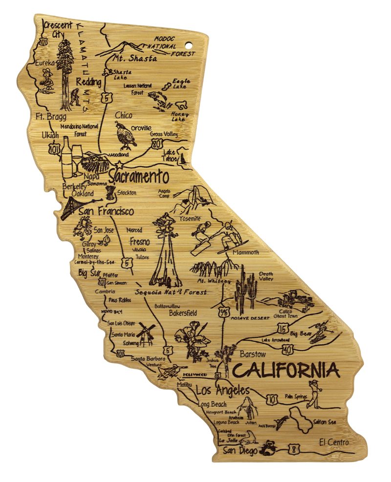 Custom Destination California Cutting & Serving Board with your company logo