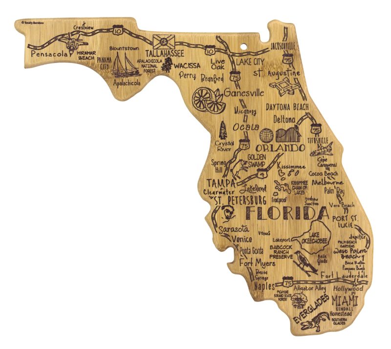 Custom Destination Florida Cutting & Serving Board with your company logo