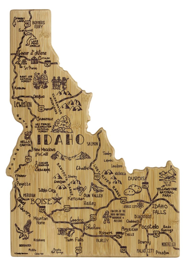 Destination-Idaho-Cutting-Serving-Board-20-8075 Custom Destination Idaho Cutting & Serving Board with your company logo