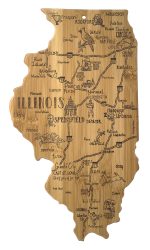 Custom Destination Illinois Cutting & Serving Board with your company logo