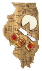 Custom Destination Illinois Cutting & Serving Board with your company logo - 2