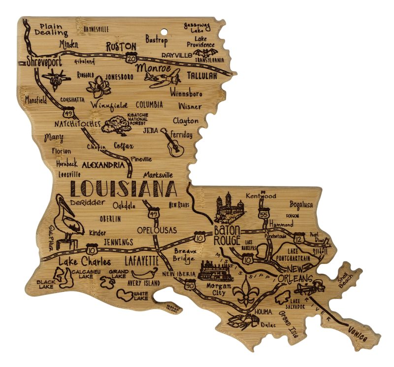 Custom Destination Louisiana Cutting & Serving Board with your company logo