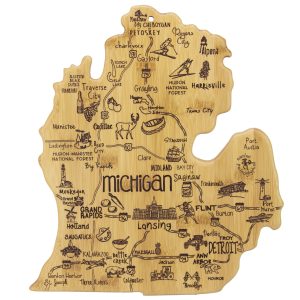 Custom Destination Michigan Mitt Cutting & Serving Board with your company logo
