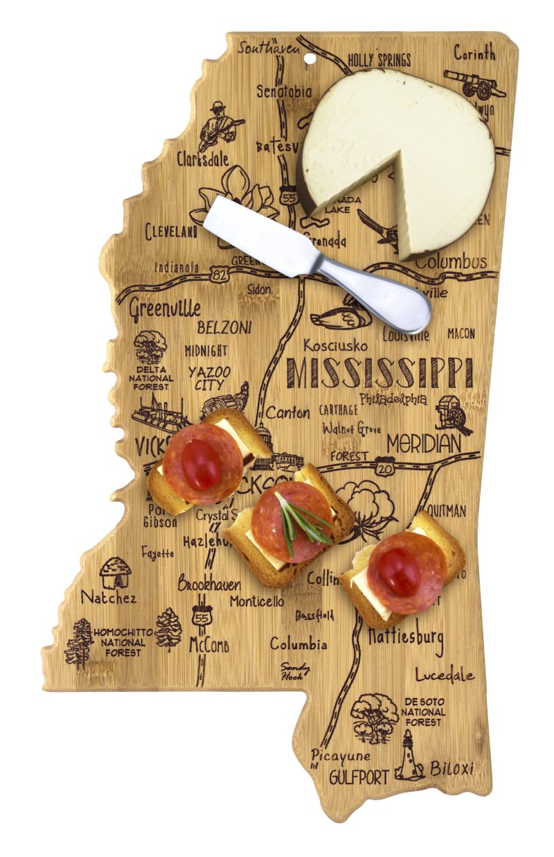 Custom Destination Mississippi Cutting & Serving Board with your company logo - 2