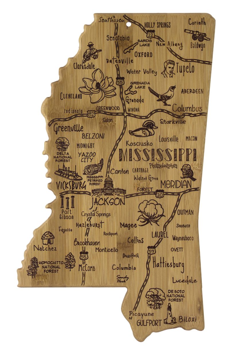 Custom Destination Mississippi Cutting & Serving Board with your company logo