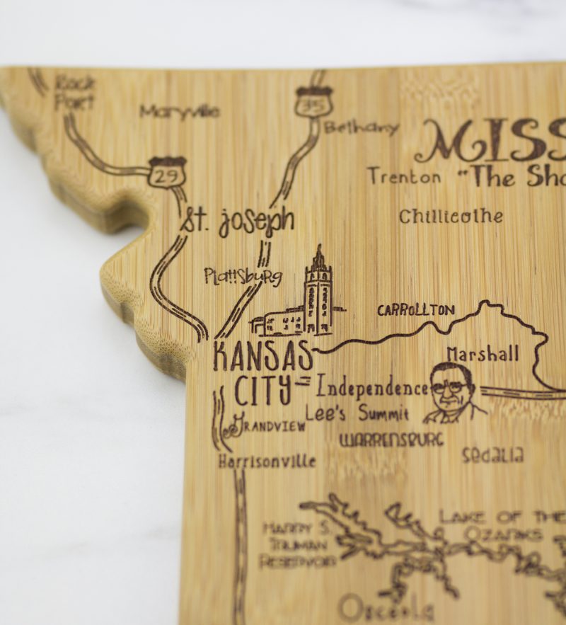 Custom Destination Missouri Cutting & Serving Board with your company logo - 2