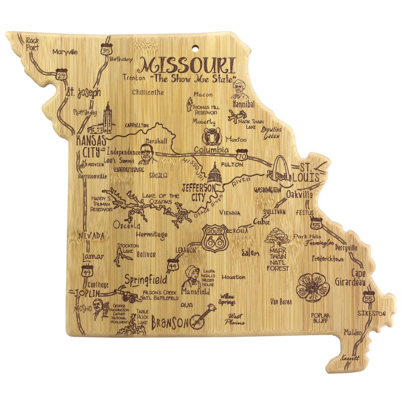 Custom Destination Missouri Cutting & Serving Board with your company logo