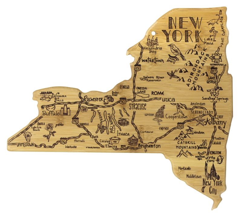 Custom Destination New York Cutting & Serving Board with your company logo