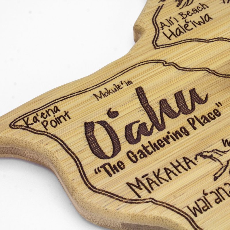 Custom Destination Oahu Hawaii Cutting & Serving Board with your company logo - 2