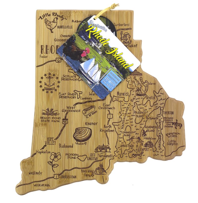 Custom Destination Rhode Island Cutting & Serving Board with your company logo - 2