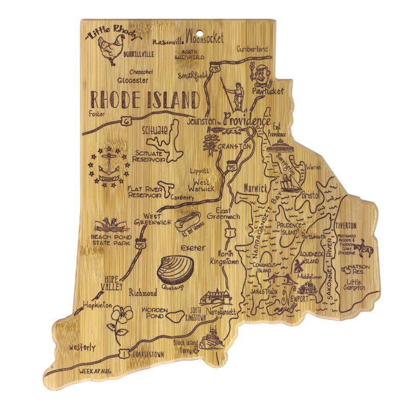 Custom Destination Rhode Island Cutting & Serving Board with your company logo