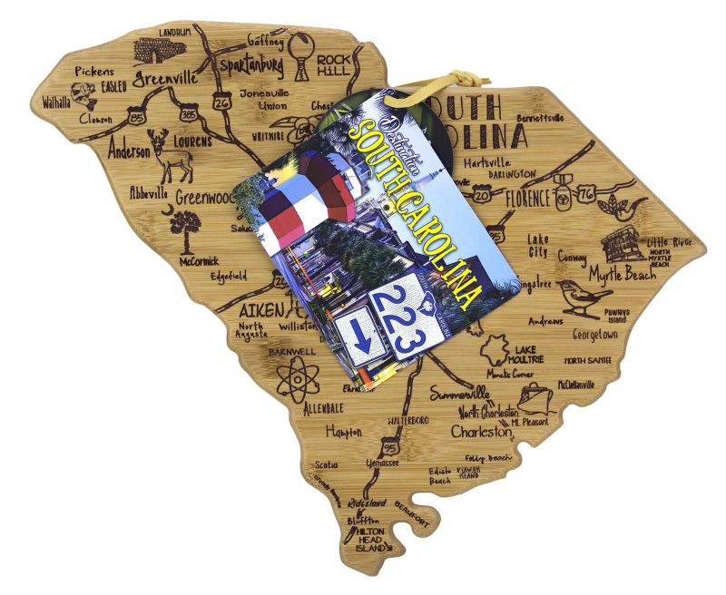 Custom Destination South Carolina Cutting & Serving Board with your company logo - 2
