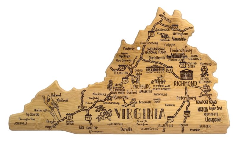 Custom Destination Virginia Cutting & Serving Board with your company logo