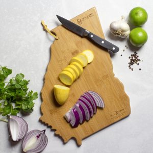 Custom Georgia State Shaped Cutting & Serving Board w/Artwork by Summer Stokes with your company logo
