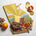 Custom Georgia State Shaped Cutting & Serving Board w/Artwork by Summer Stokes with your company logo - 6