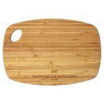 Custom Jet Medium Utility GreenLite™ Dishwasher Safe Bamboo Cutting Board with your company logo