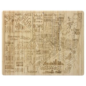 Custom Miami City Life Bamboo Cutting & Serving Board with your company logo