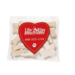 Custom Mini Snack Bag with Large Heart Magnet Pet Fill with your company logo