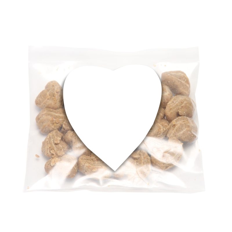 Custom Mini Snack Bag with Large Heart Magnet Pet Fill with your company logo - 3