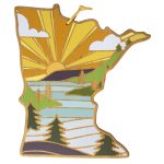 Custom Minnesota State Shaped Cutting & Serving Board w/Artwork by Summer Stokes with your company logo - 1