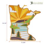 Custom Minnesota State Shaped Cutting & Serving Board w/Artwork by Summer Stokes with your company logo - 5