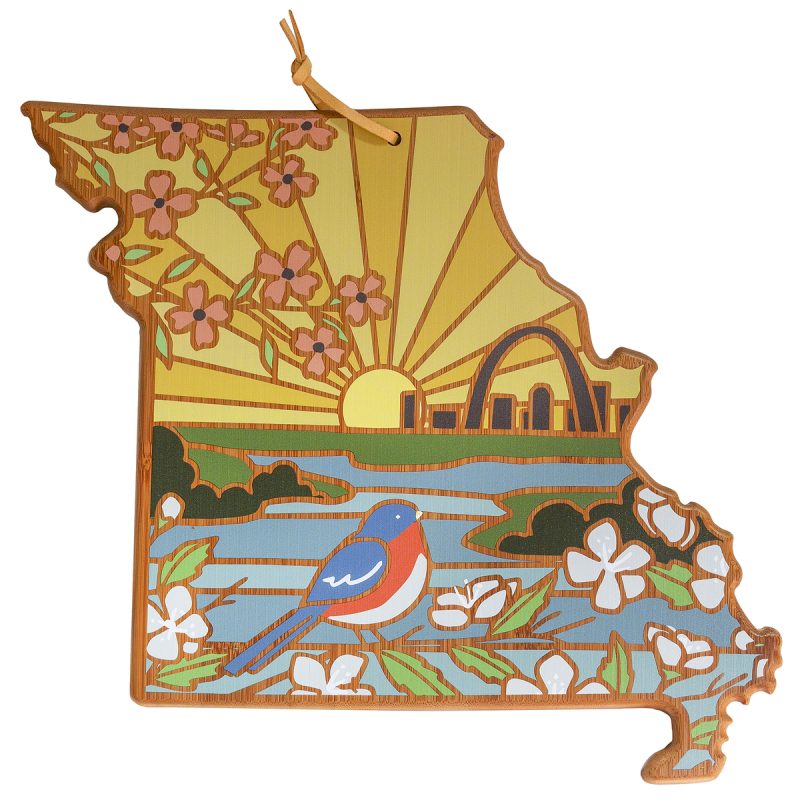 Custom Missouri State Shaped Serving & Cutting Board w/Artwork by Summer Stokes with your company logo