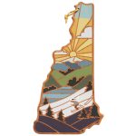 Custom New Hampshire State Shaped Serving & Cutting Board w/Artwork by Summer Stokes with your company logo