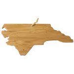 Custom North Carolina State Shaped Cutting & Serving Board w/Artwork by Summer Stokes with your company logo - 1