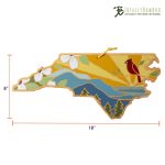 Custom North Carolina State Shaped Cutting & Serving Board w/Artwork by Summer Stokes with your company logo - 4