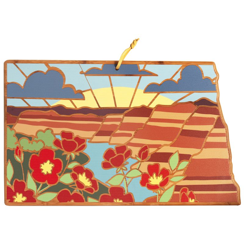 North-Dakota-State-Shaped-Serving-Cutting-Board-wArtwork-by-Summer-Stokes-27-9442 Custom North Dakota State Shaped Serving & Cutting Board w/Artwork by Summer Stokes with your company logo