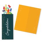 Custom One Color Foil-Stamped Stock Congratulations Sweeter Cards with Albanese® Gummi Bears with your company logo - 1
